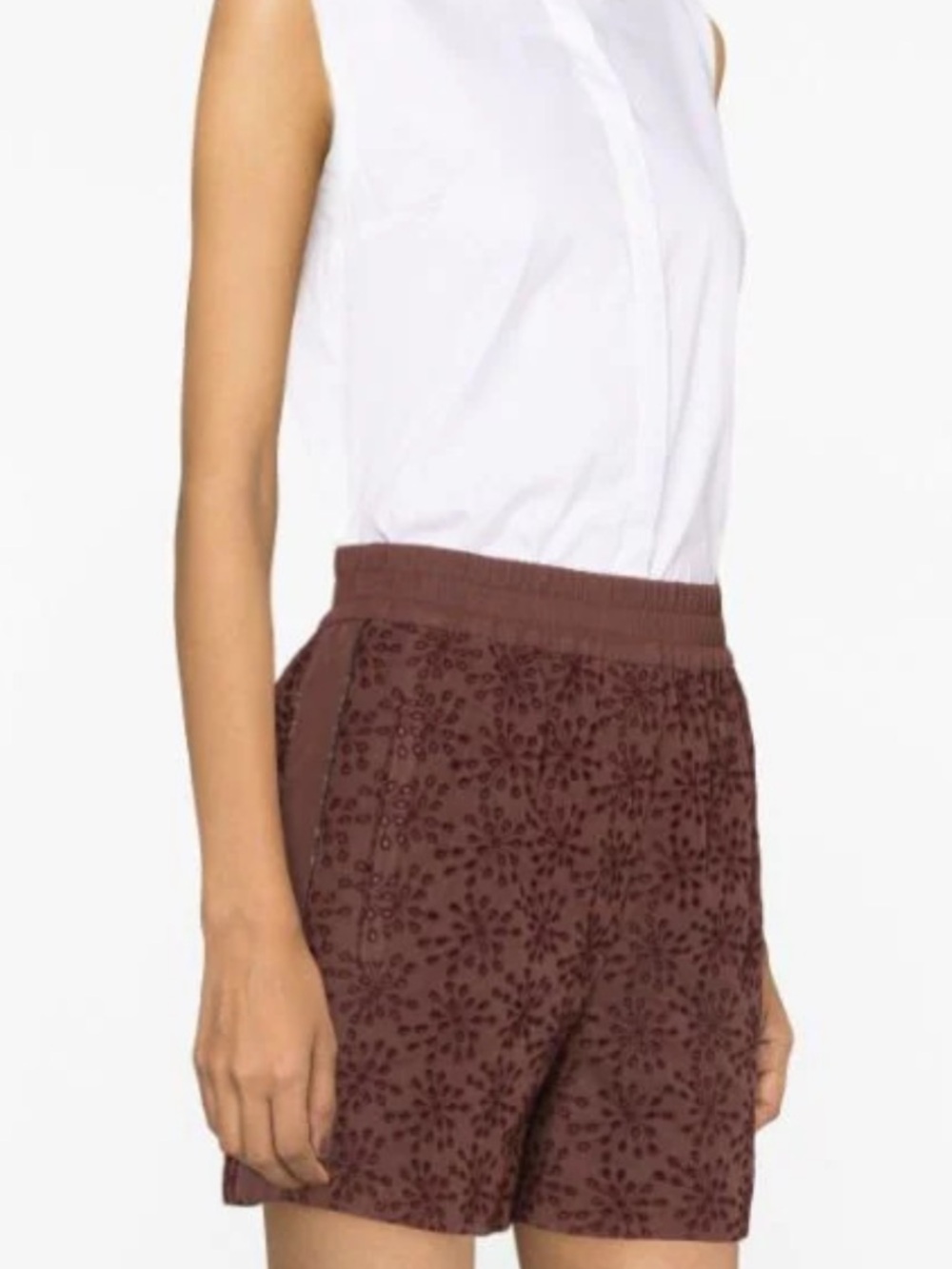 NWT Authentic Brunello Cucinelli Italy Size 40 USA 4 Women Floral Monili Short